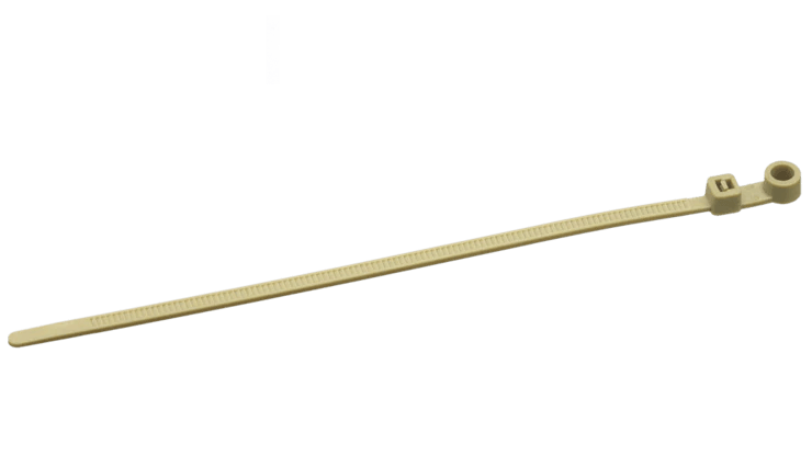 PEEK Cable Ties (With Mounting Hole) - High Performance Polymer-Plastic Fastener Components
