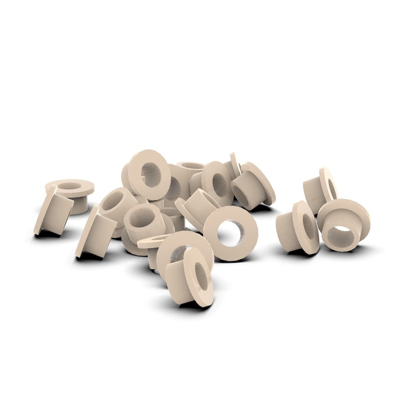 Polyphenylene Sulphide (PPS) Custom Manufactured Flanged Bushings