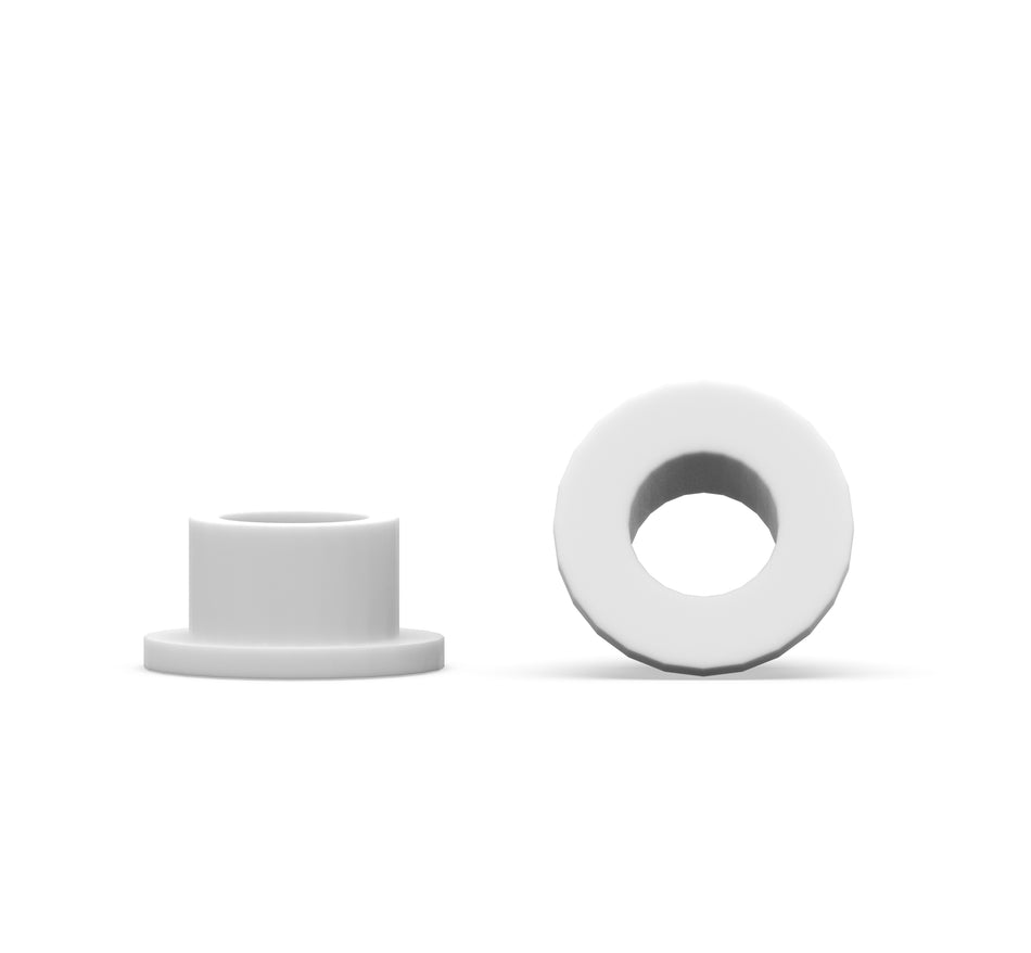 Polytetrafluoroethylene (PTFE) Custom Manufactured Flanged Bushings