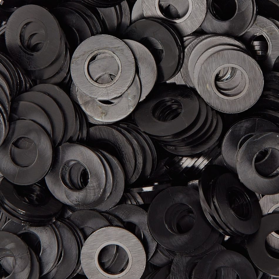 Rondella piatta in poliammide PA6 (nylon) - Nero - DIN 125 A