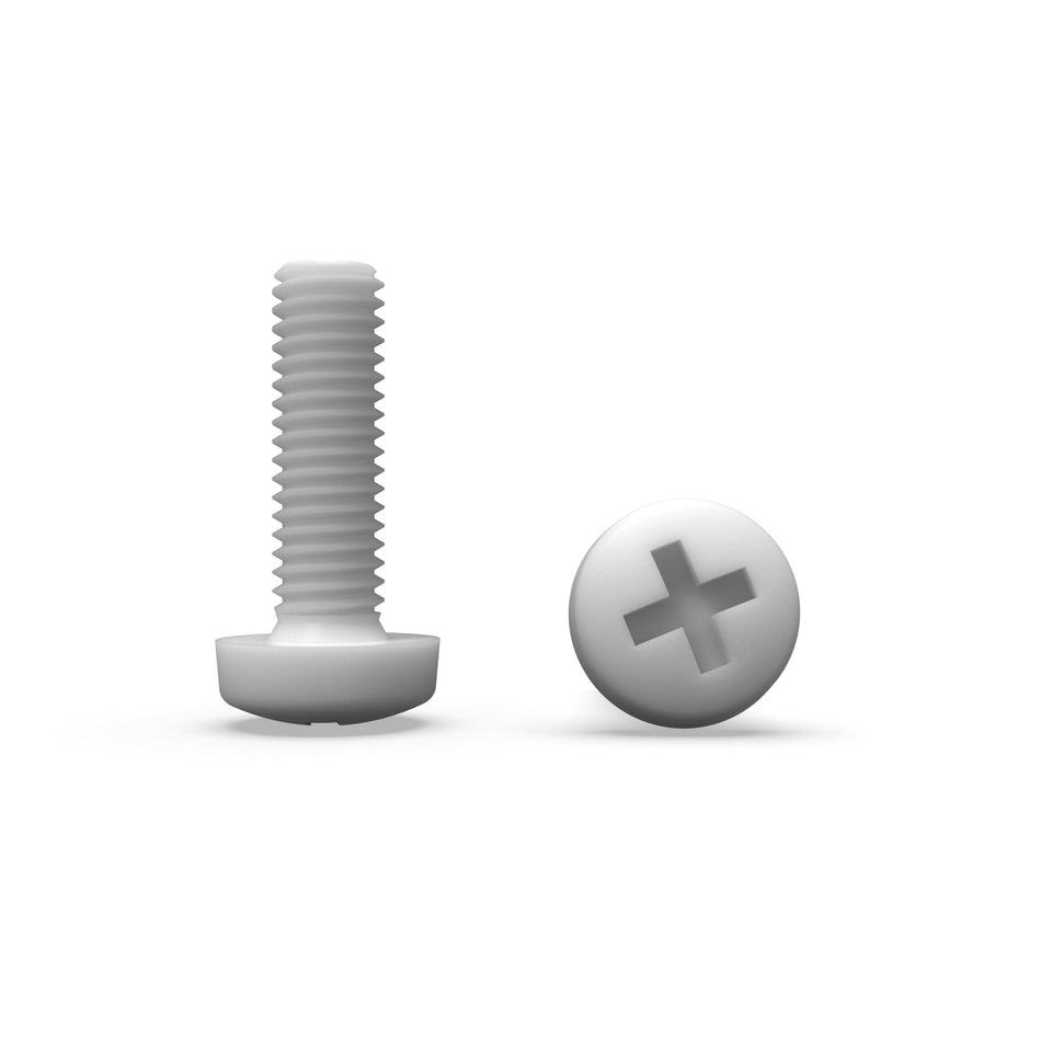 PTFE Teflon Slotted Pan Head Screws - DIN 85