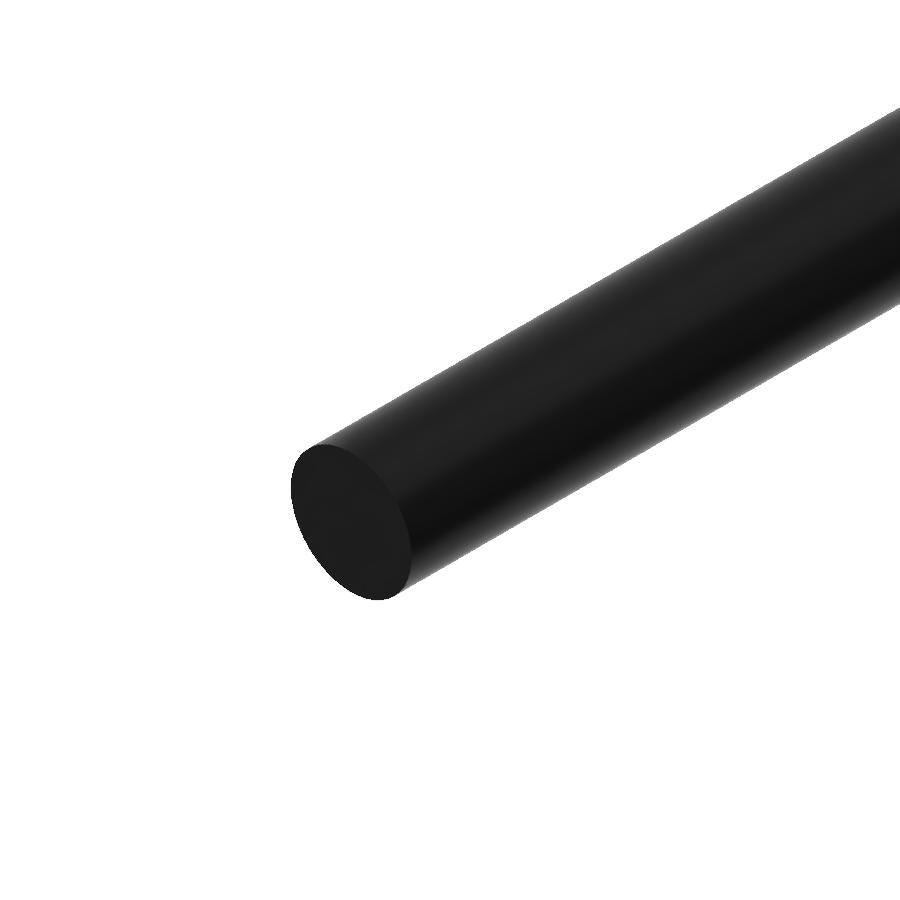 PEEK (Black) Unfilled Rod/Bar - High Performance Polymer-Plastic Fastener Components