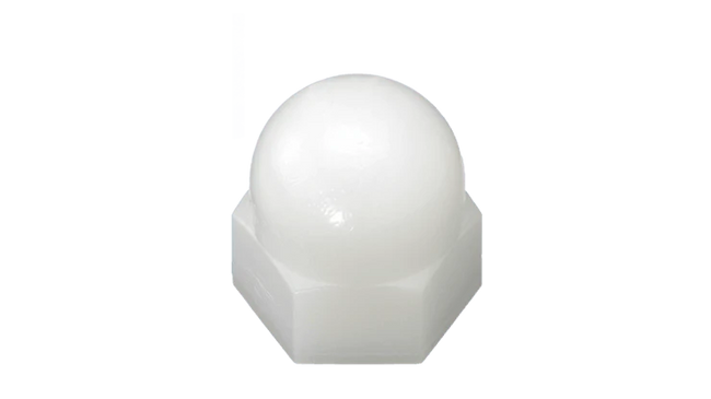 Polyacetal POM Hexagon Dome Nuts - High Performance Polymer-Plastic Fastener Components
