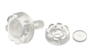 Polycarbonate Knurled Bolt Cap - High Performance Polymer-Plastic Fastener Components