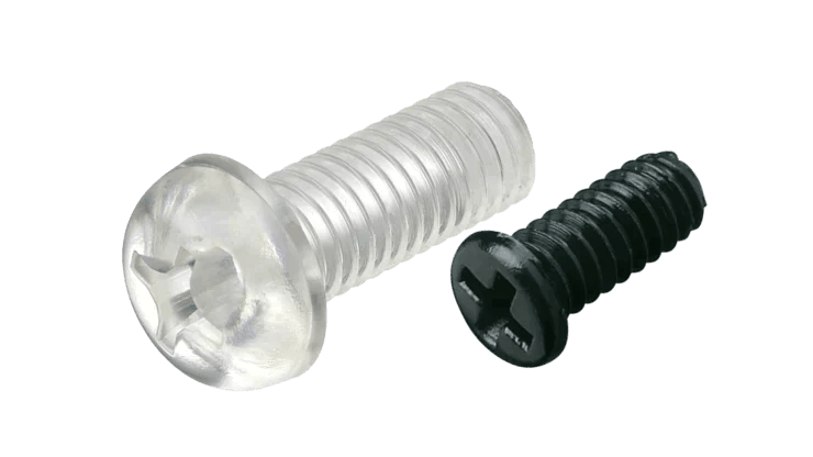Polycarbonate Pan Head Screws - Cross Recessed Phillips - High Performance Polymer-Plastic Fastener Components