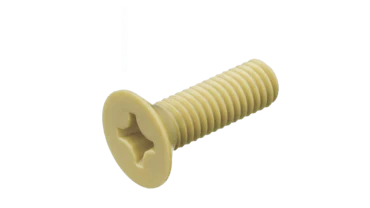 PPS Countersunk Flat Head Screws - High Performance Polymer-Plastic Fastener Components