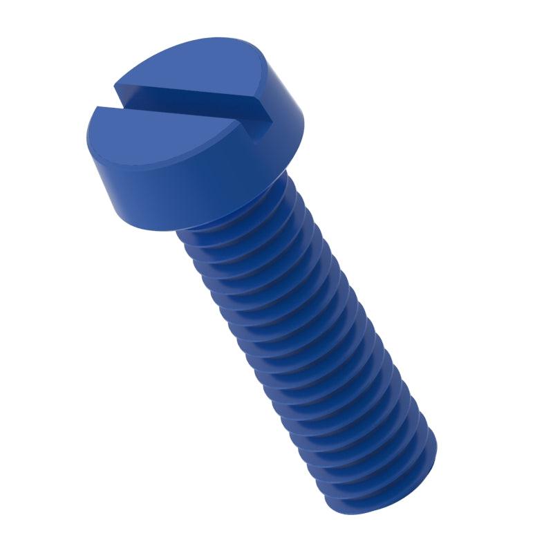 PTFE Coated Stainless Steel Slotted Cheese Head Screw - High Performance Polymer-Plastic Fastener Components