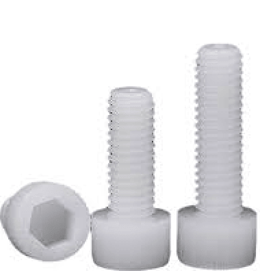 PTFE Teflon Hex Socket-Cylinder Head Cap Screw - High Performance Polymer-Plastic Fastener Components