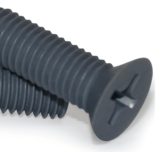PVC Countersunk Flat Head Screws - High Performance Polymer-Plastic Fastener Components
