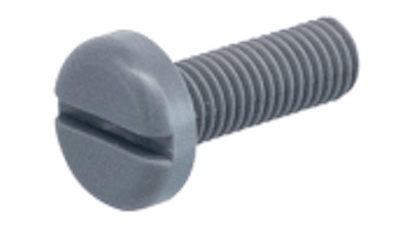 PVC Pan Head Screws - Slotted - High Performance Polymer-Plastic Fastener Components